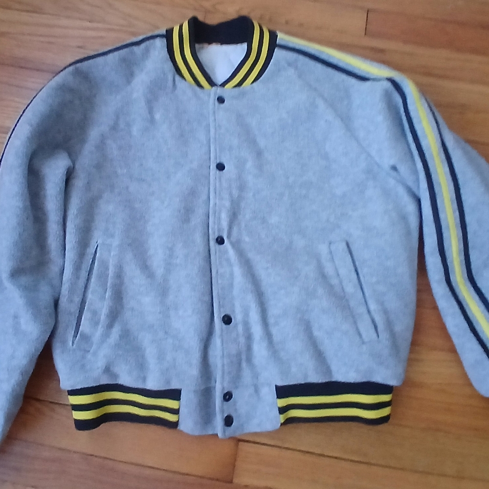 Iowa Marching Band Men's Gray and Yellow Varsity Jacket
